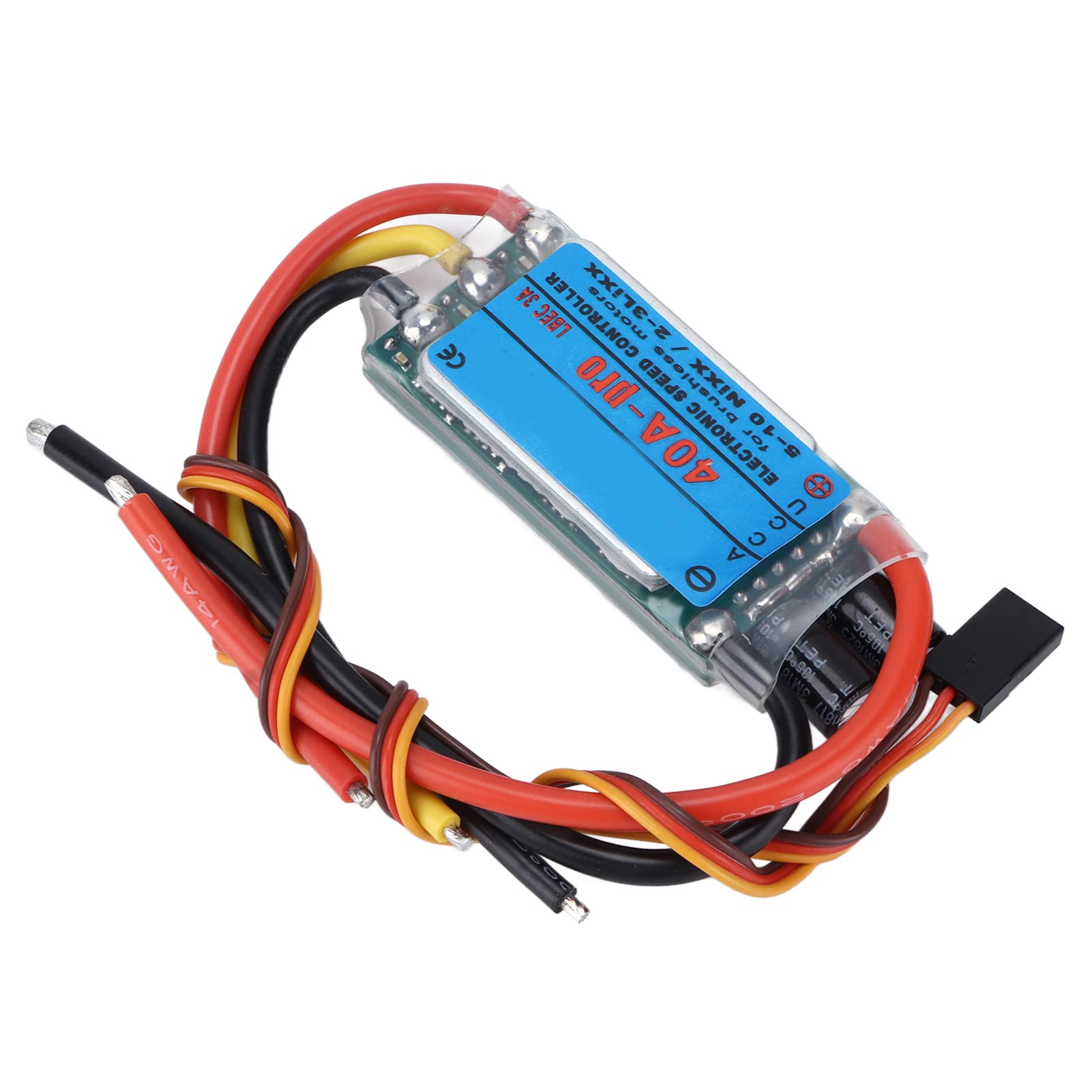 01 02 015 RC 40A Brushless ESC - Sensitive Lightweight Powerful High Efficiency Electric Speed Controller with 5V/3A BEC for RC Fixed Wing Airplanes, Drones, and RC Cars - Perfect for Racing, Aerial Photography, and DIY RC Projects