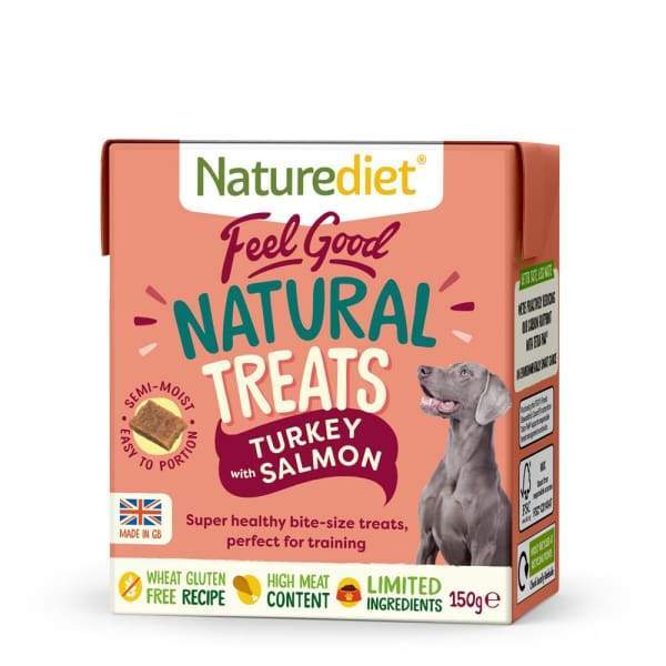 Natural Turkey & Salmon Semi Moist Dog Treats 150g - Healthy Grain-Free Training Rewards for Small & Large Dogs - Perfect for Obedience Training & Positive Reinforcement