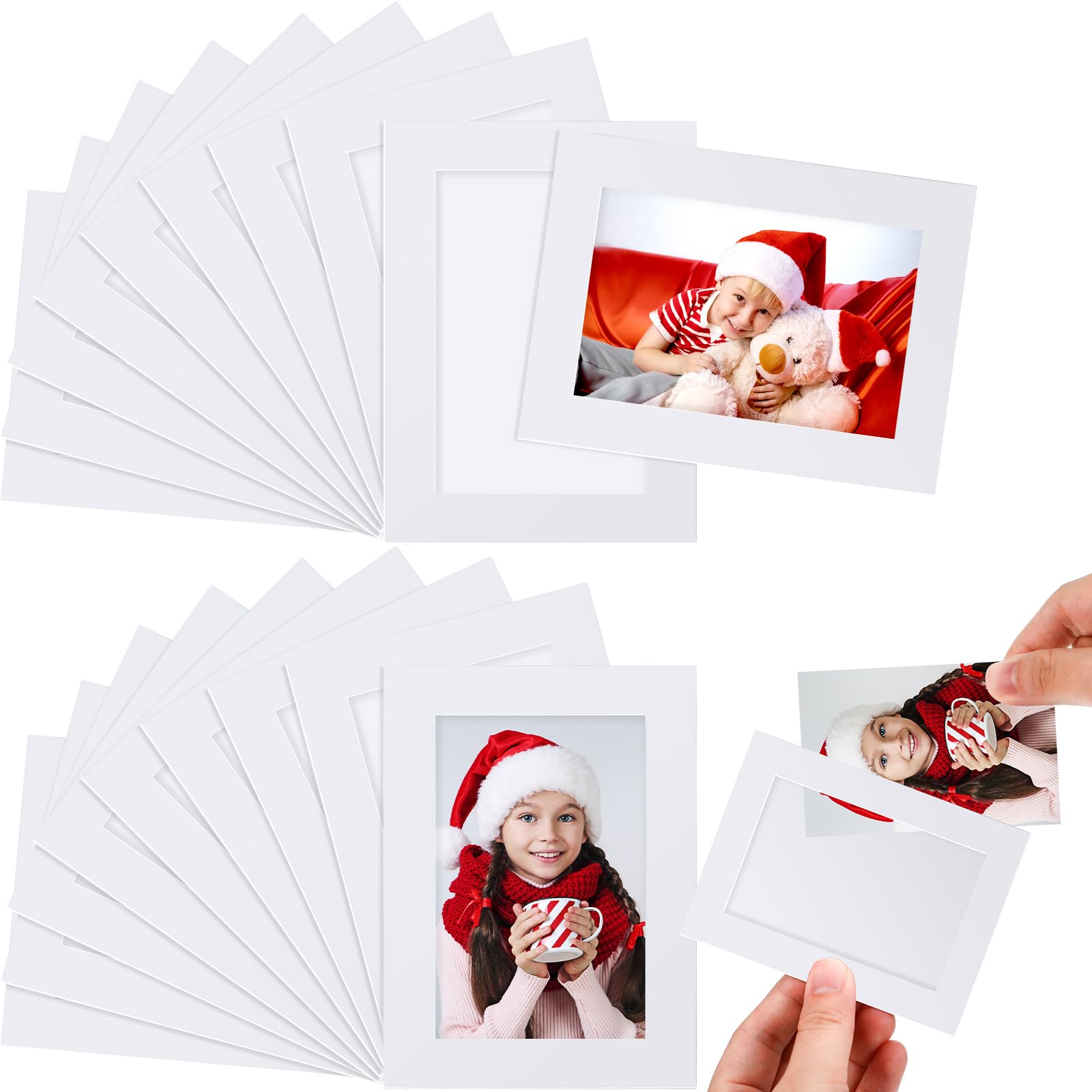 Soaoo 60 Pack Magnetic Photo Frames - 2.5x3.5 Inch Reusable Wallet Size Picture Holders with Strong Magnets for Refrigerator, Cabinet, Office & Classroom Decor (White) | Perfect for Displaying Family Photos, Kids Artwork, Memorable Moments and DIY Projects