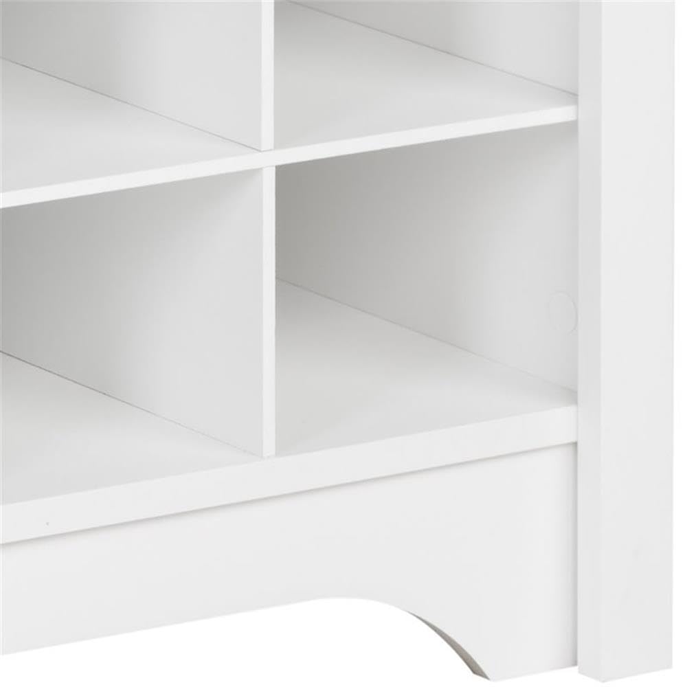 Prepac White Shoe Storage Cabinet - 32 Shoe Cubbies & 4 Large Storage Compartments (15.5