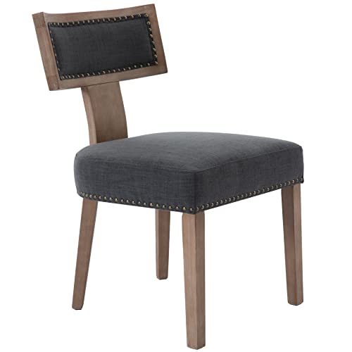Charcoal Linen; Natural Legs