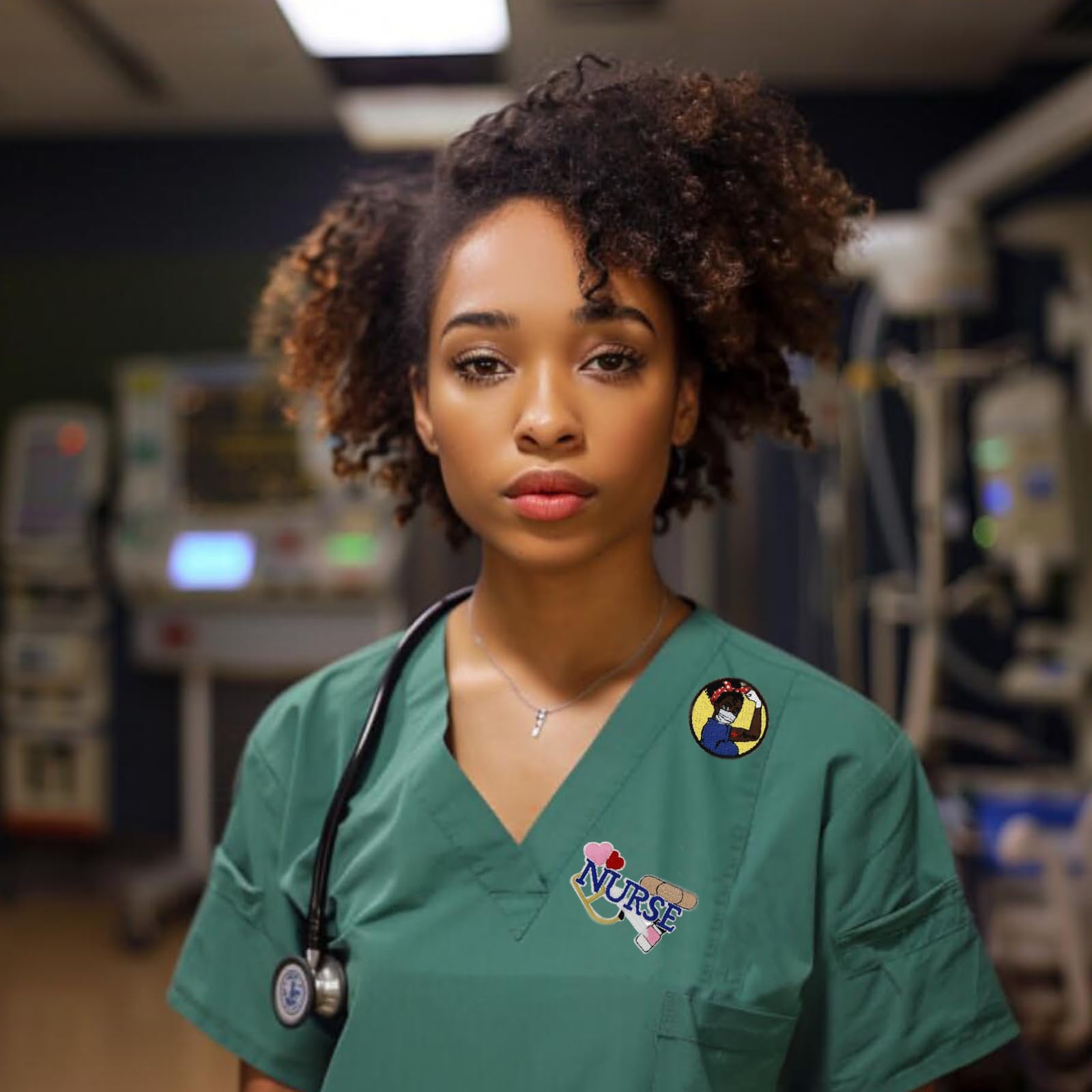 Nurse Save Lives Black Girl Magic Embroidered Iron On Patches for Scrubs, Jackets & DIY Crafts - Celebrate Nursing Heroes with Custom Badges