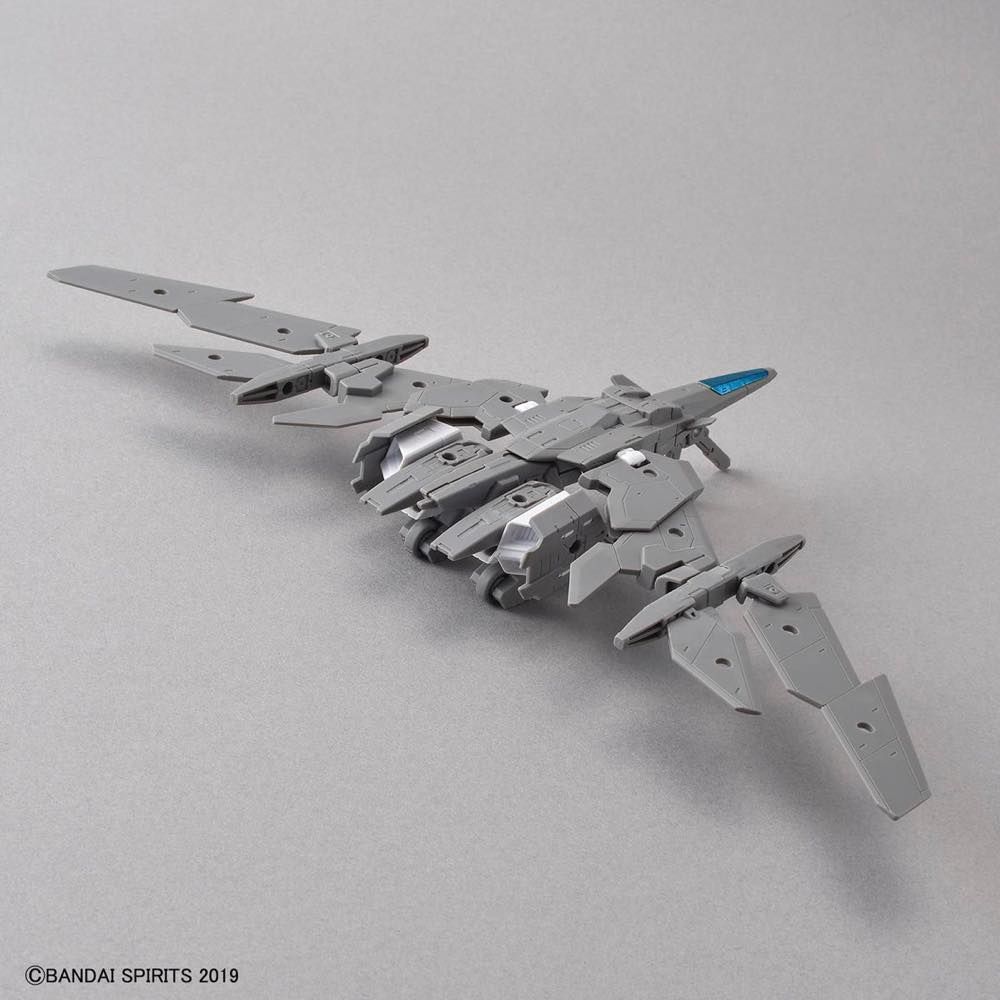 Bandai 30 Minutes Missions 1/144 EV 02 Extended Armament Vehicle Air Fighter Gray Ver Model Kit - Build & Customize Your Own Sci-Fi Mecha for Display & Combat Scenes
