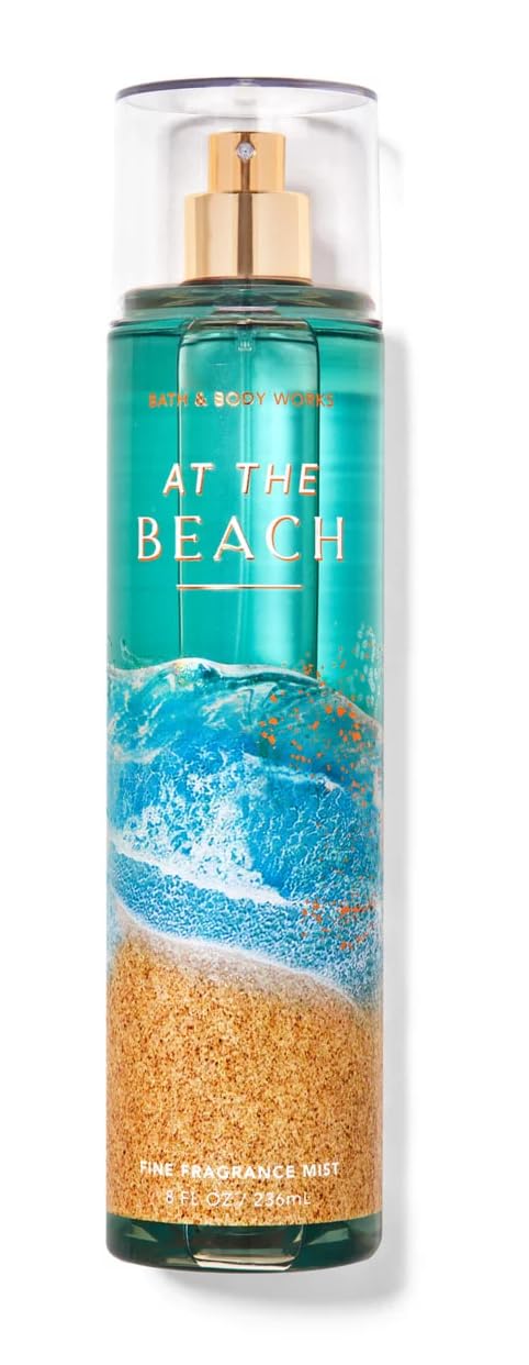Bath & Body Works At The Beach Gift Set - Full Size Fragrance Mist, Body Wash, Cream & Lotion | Tropical Scented Body Care for Summer, Vacations & Beach Days