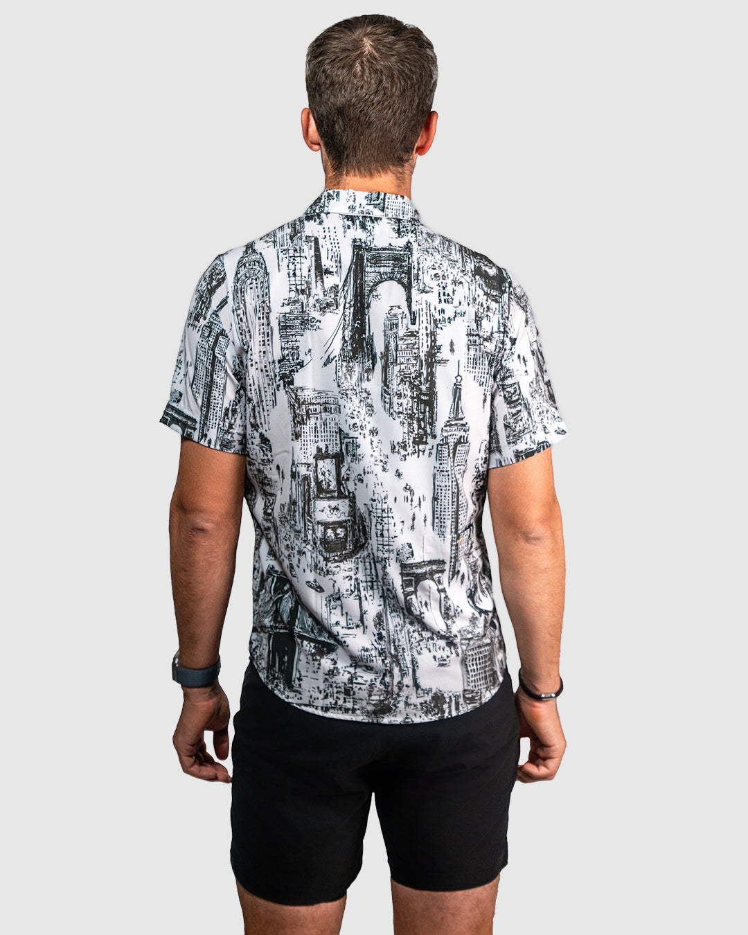 New York Stories Resort Shirt - Stylish Vacation Hawaiian Shirt for Men & Women - Perfect for Beach, Summer & Tropical Getaways