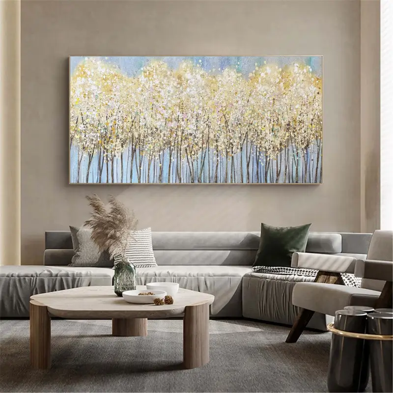 Beautiful Flower and Tree Painting #FT024 - Elegant Wall Art for Home, Office, and Living Room Decor