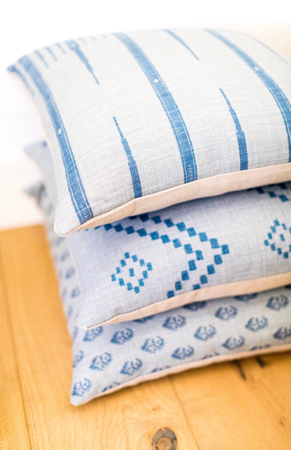 Peter Dunham Designer Pillow Cover Taj Mist/Blue - Ready to Ship | Luxury Home Decor for Living Room, Bedroom & Sofa