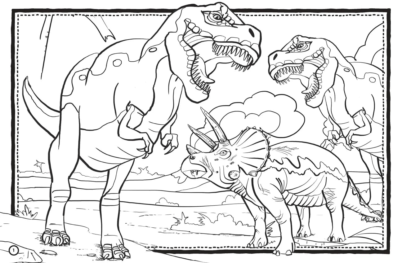 Dinosaurs Mega Activity Pad for Kids - Fun & Educational Coloring Book with Stickers & Games | Perfect for Travel, Birthday Gifts & Classroom Activities