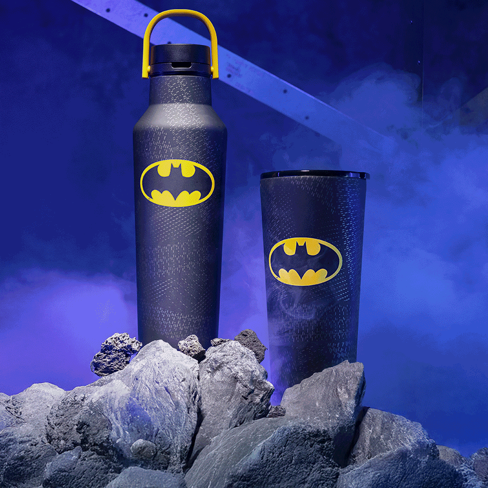 Batman Insulated Water Bottle - 20oz Stainless Steel Sports Canteen for Gym, Hiking & Outdoor Activities - DC Comics Superhero Drinkware