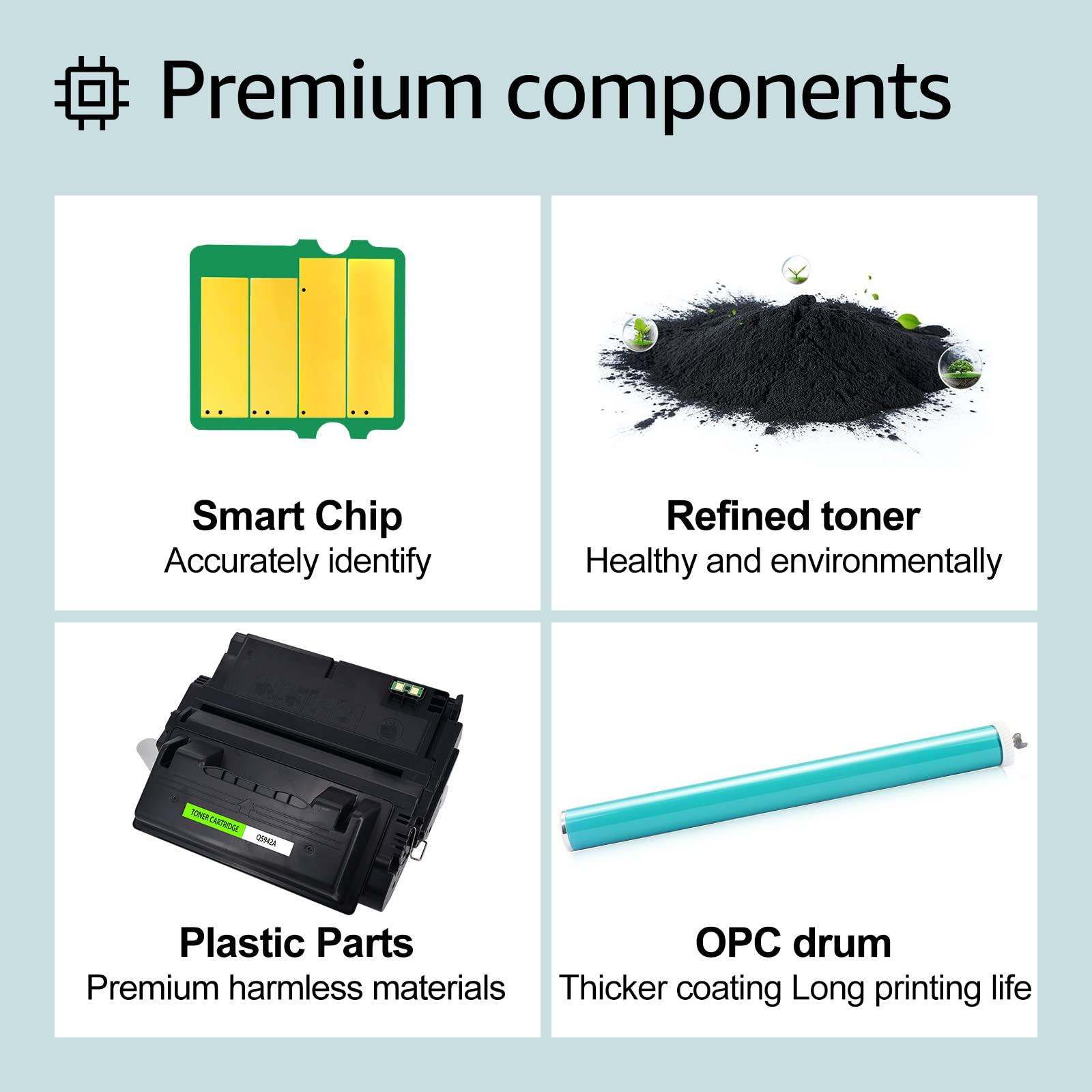 High-Yield Compatible HP 42A/Q5942A Toner Cartridge Replacement (10-Pack, Black) - Works with HP LaserJet 4250/4350/4240 Series Printers | Ideal for Office Printing, Business Documents & High-Volume Printing Needs