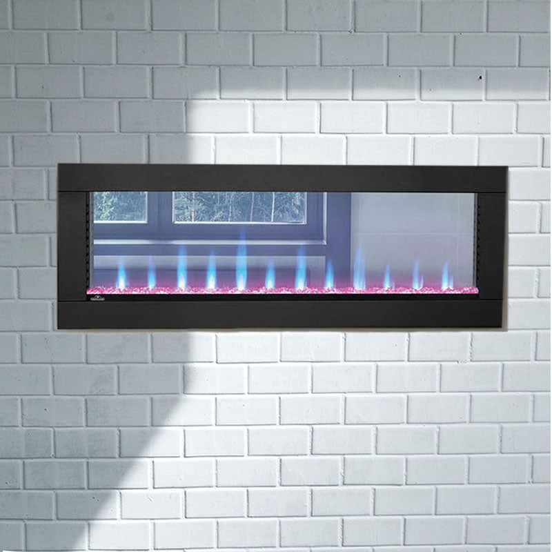 Napoleon Clearion Elite 60-Inch See-Through Electric Fireplace - Modern Indoor Heating for Living Room, Bedroom & Office Spaces