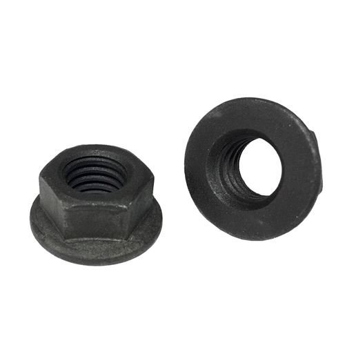 50 Pack M6-1.0 Hex Flange Nuts, Class 10, Phosphate & Oil Coated - Perfect for Automotive, Machinery, and DIY Projects