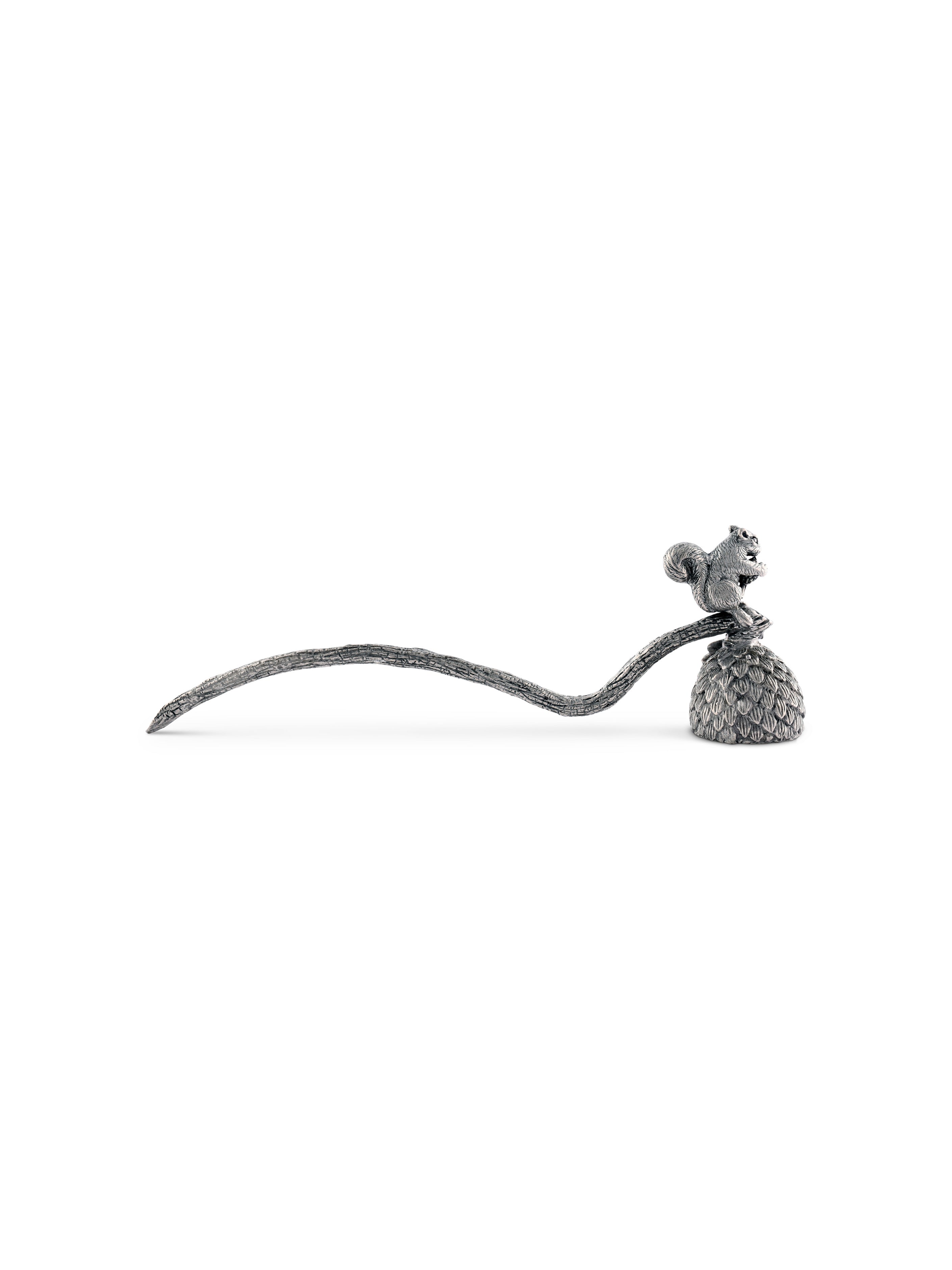 Premium Pewter Squirrel Candle Snuffer - Elegant Candle Extinguisher for Home Decor, Romantic Dinners & Fireplace Safety
