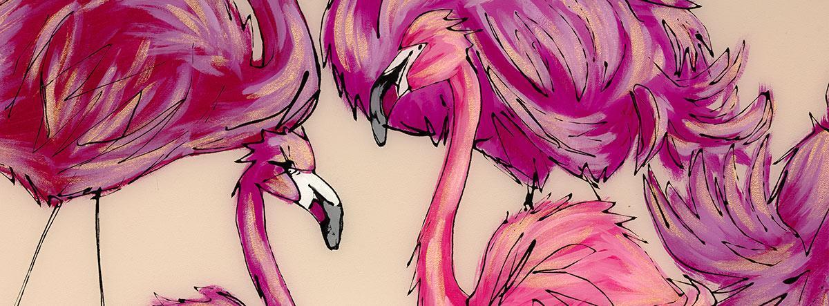 Original Flamingo Decor - Flamboyance of Flamingos Wall Art for Tropical & Boho Home Decor | Perfect for Living Room, Bedroom, or Beach House