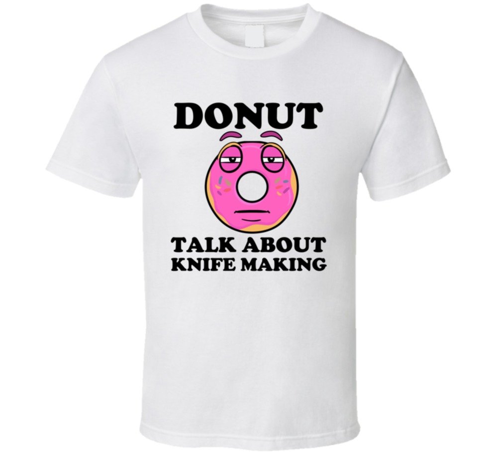 Funny Knife Making T-Shirt - Threadsquad Donut Design | Cool Graphic Tee for Chefs, Blacksmiths & Crafters | Perfect Gift for Knife Enthusiasts
