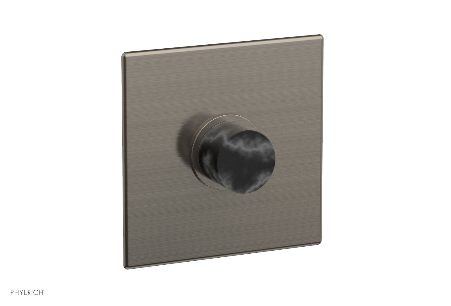 BASIC II Pressure Balance Square Shower Plate with Black Marble Handle Trim 4 186 - Modern Bathroom Upgrade for Luxurious Shower Experience