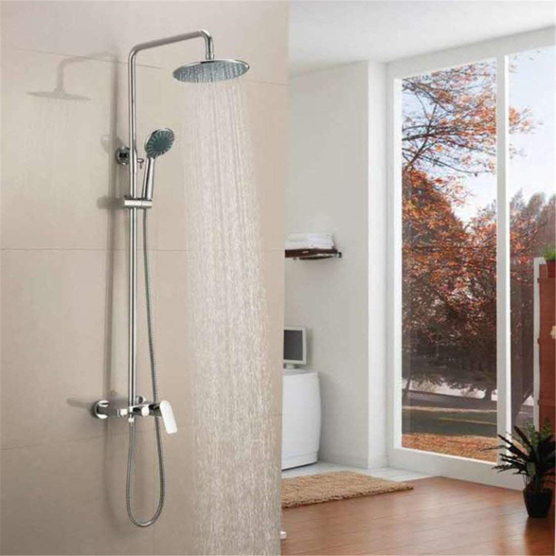 ROLTIN 3-Position In-Wall Shower System with Booster Shower Head, Copper Body & Cold Shower Set - Vacuum Plated Bathroom Faucet for Modern Home Spa Experience | Perfect for Master Bathrooms, Guest Suites & Luxury Hotel Renovations