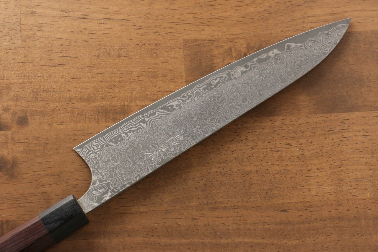 Masakage Kumo VG10 Damascus Gyuto Japanese Chef Knife 240mm with Premium Shitan Handle - Perfect for Sushi, Meat Slicing & Professional Kitchen Use