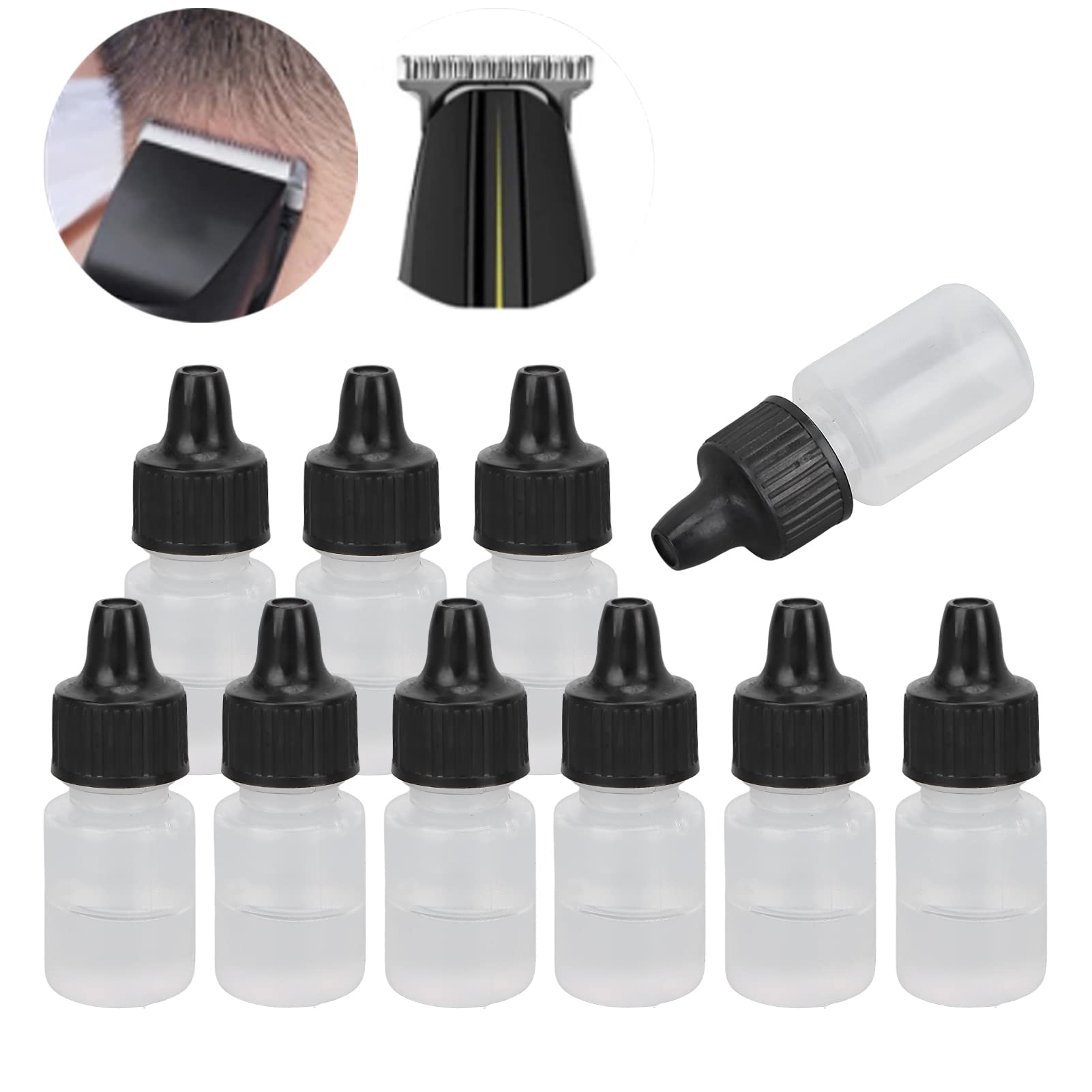 Premium Hair Trimmer Oil & Electric Shaver Lubricant - 10 Pack Blade Maintenance Oil for Hair Clippers, Razors & Grooming Tools | Extends Blade Life, Reduces Friction | Perfect for Home Barber Kits & Professional Salon Use