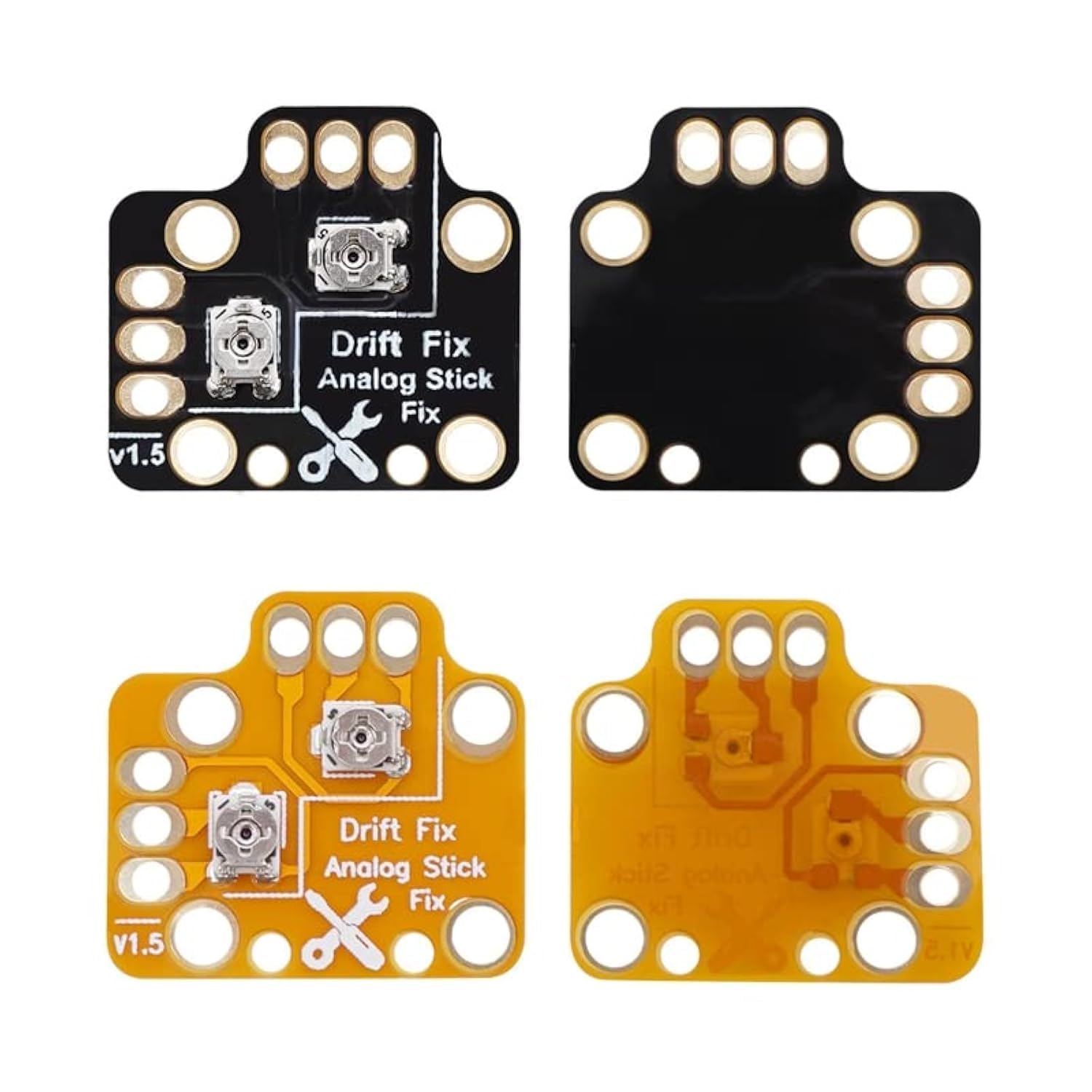 Xbox One PS4 PS5 Switch Pro Controller Analog Stick Drift Repair Kit - Gold Joystick Fix Mod Board for Gamepad Drift Issues | Perfect for Gaming Enthusiasts & DIY Repairs