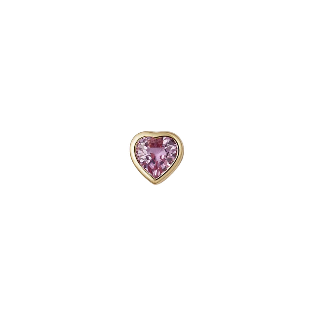 Genuine Pink Sapphire Heart Charm Pendant - Elegant Jewelry Gift for Women, Perfect for Valentine's Day, Anniversary & Romantic Occasions
