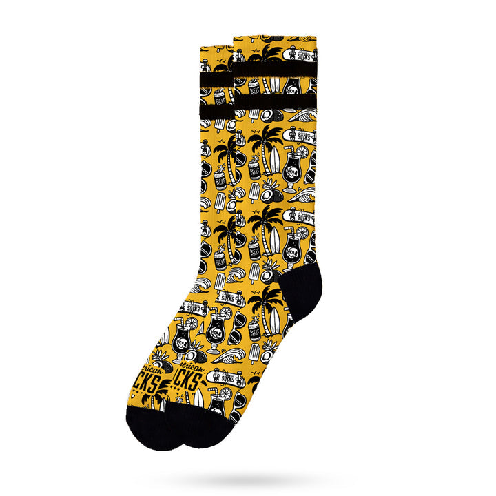 Premium American Socks - Signature West Coast Mid High Crew Socks for Men & Women | Comfortable Casual & Athletic Wear for Hiking, Running, and Everyday Use