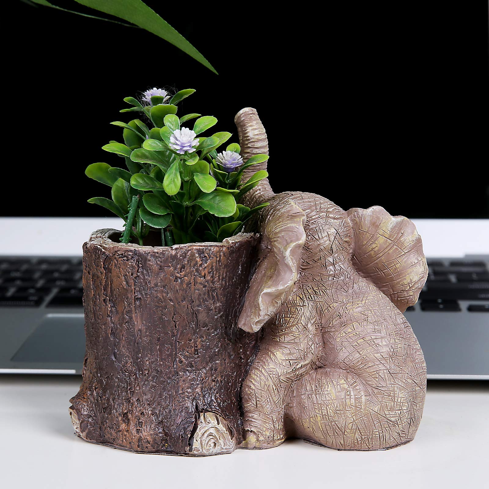 Golden Elephant Desk Organizer - Elegant Pen Holder for Home & Office Decor, Graduation Gift Idea - Perfect for Study, Workstation & Gift Giving