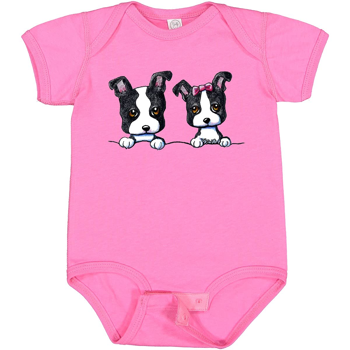 Inktastic Boston Terriers Dark Apparel Baby Bodysuit - Cute Dog Lover Outfit for Infants & Toddlers | Perfect for Playdates, Family Photos & Pet-Themed Events