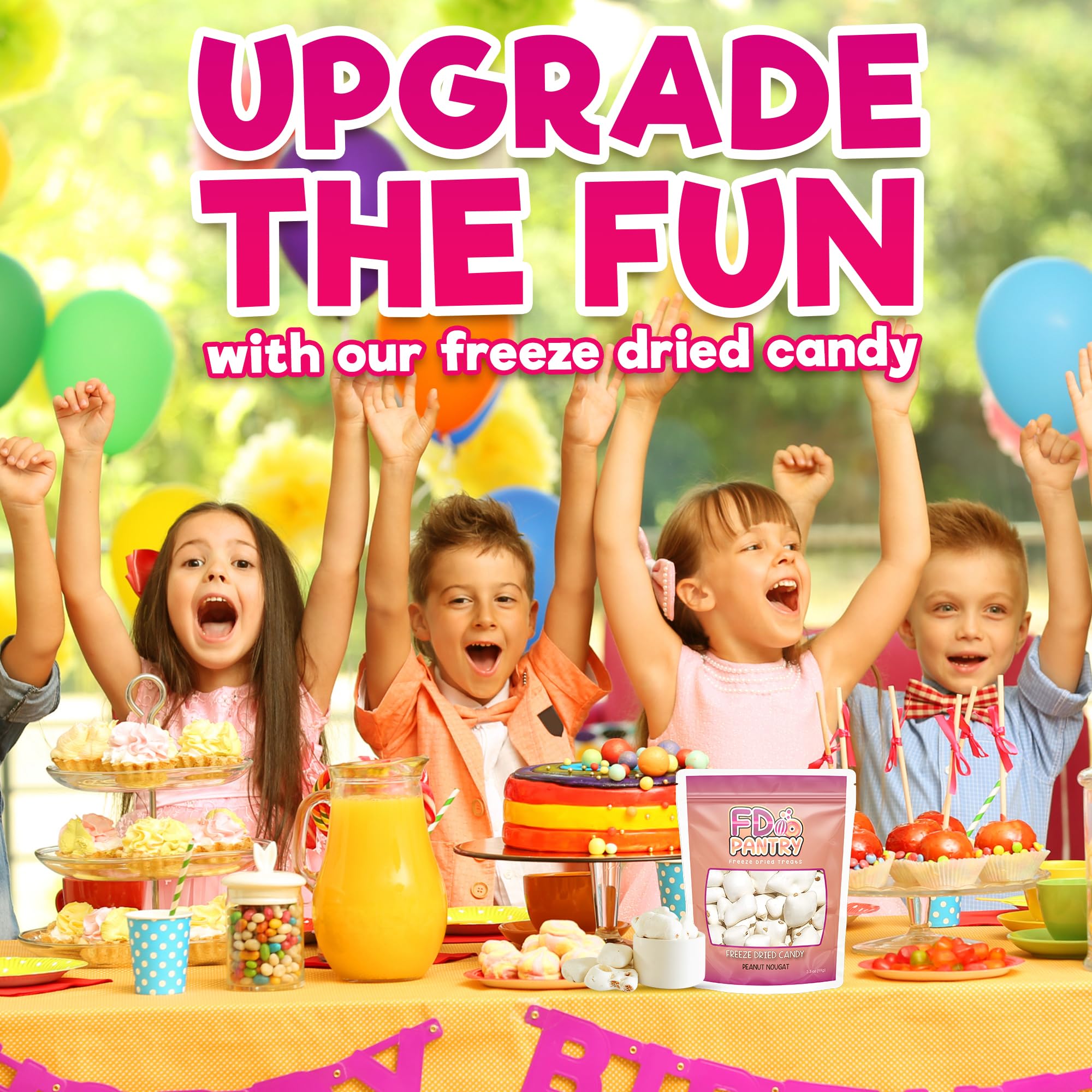 Freeze Dried Peanut Nougat Candy - Crispy Chews in Resealable Bag for Gifting & Outdoor Adventures
