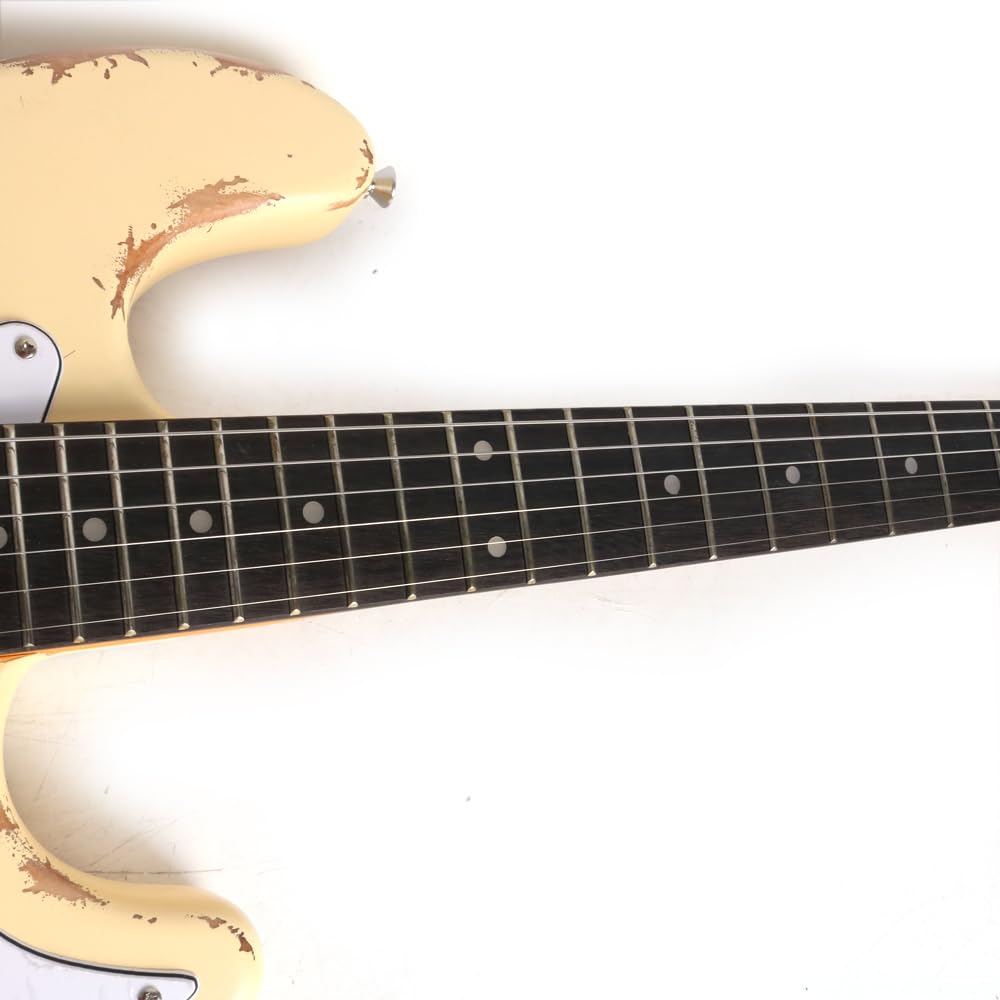 Vintage Aged Heavy Relic Solid Body Electric Guitar with Phoenix Body, Rosewood Fretboard & Maple Neck - Perfect for Rock, Blues & Stage Performances