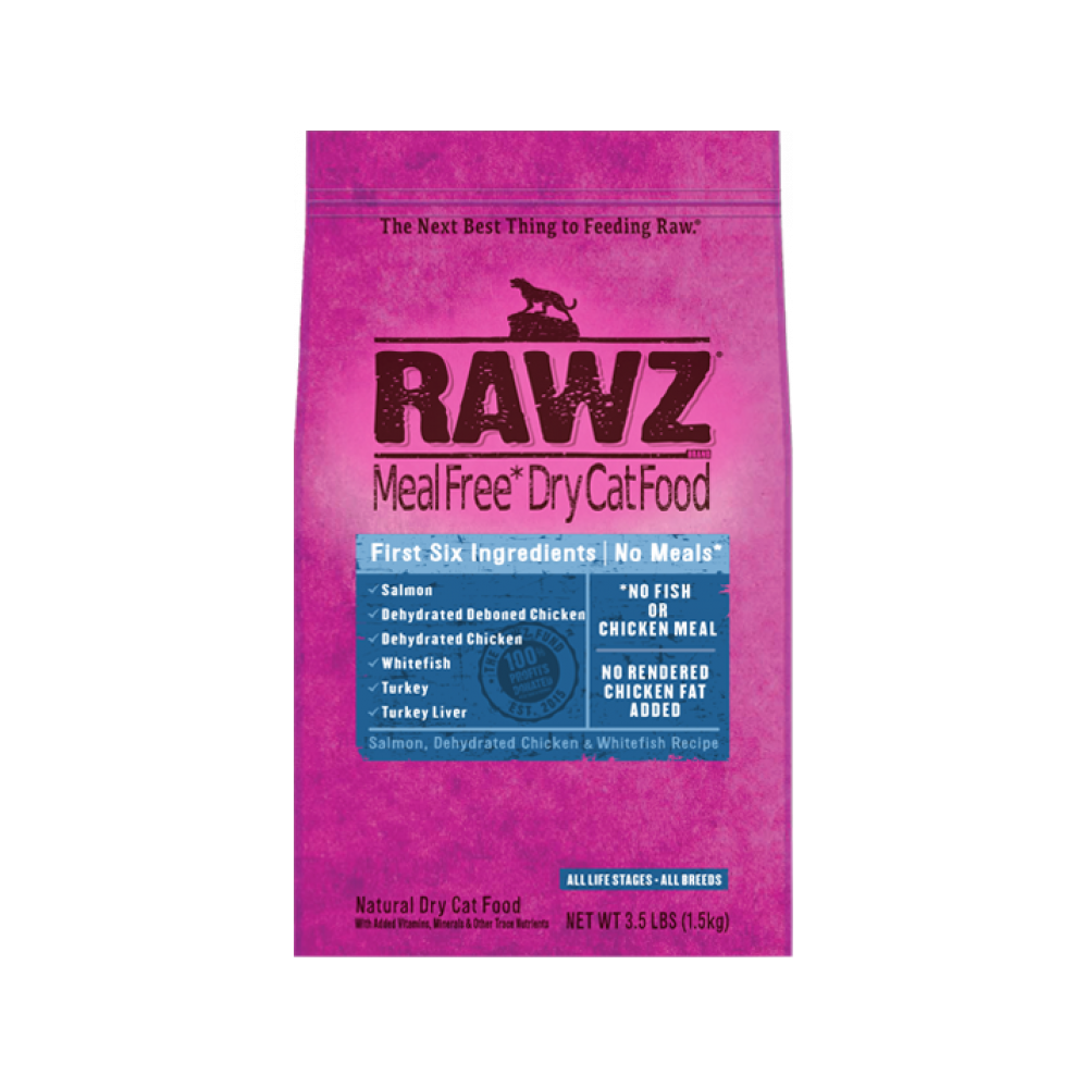 Premium Dehydrated Salmon, Chicken & Whitefish Cat Food - Grain-Free, High-Protein Dry Cat Treats for Indoor & Outdoor Cats - Perfect for Training, Rewards & Mealtime Toppers