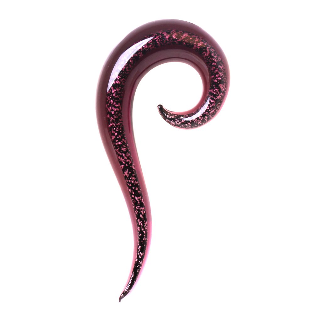 Golden Purple Spiral Glass Taper Candles - Elegant Home Decor for Weddings & Parties