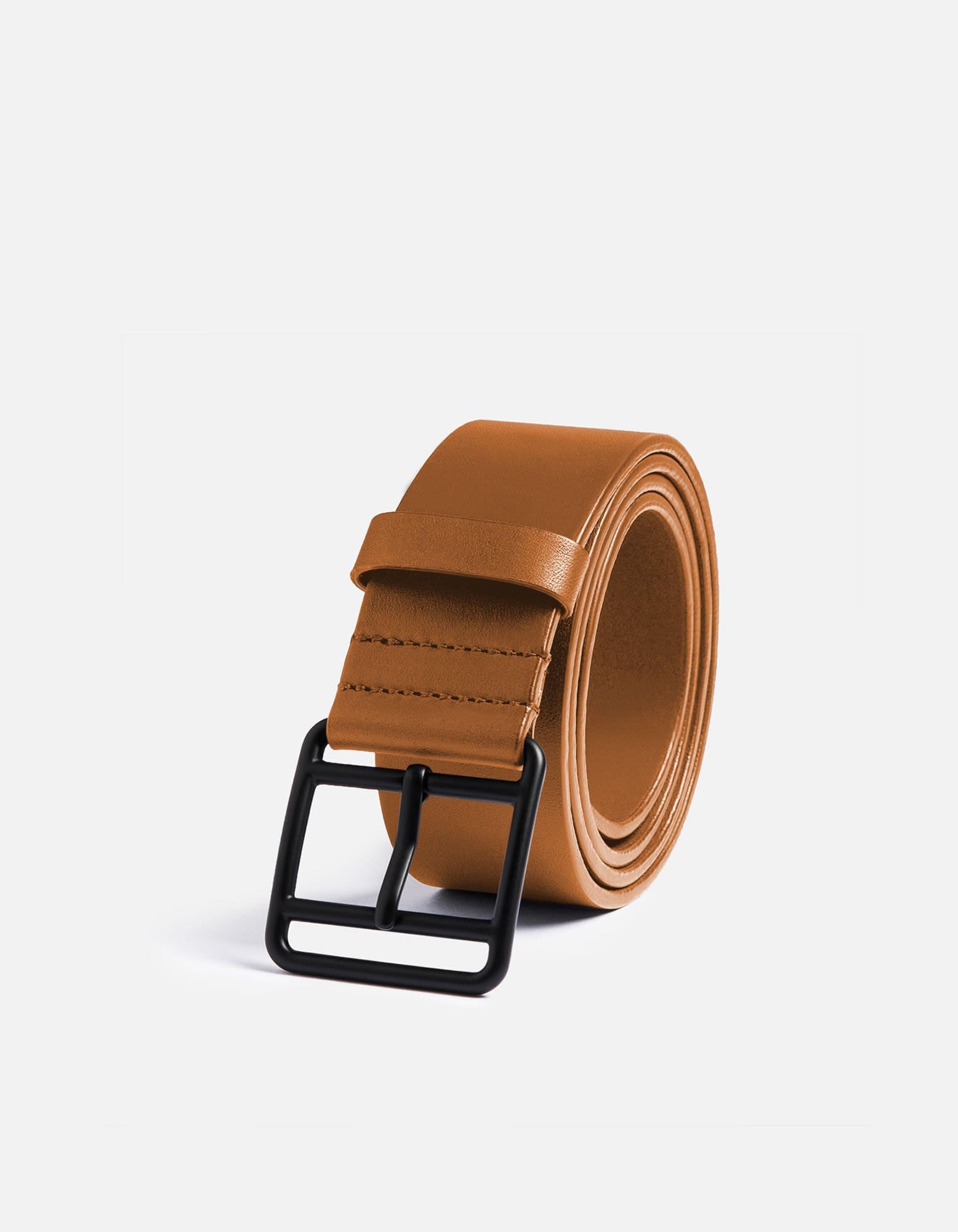 Vintage Cognac Leather Belt for Men with Noir Buckle - Stylish & Durable Fashion Accessory for Casual & Formal Outfits