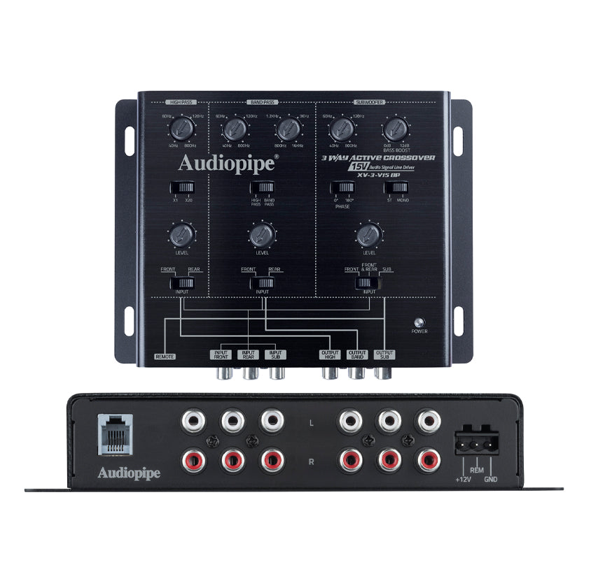 3-Way Active Crossover with Bandpass Filter for Car Audio Systems - XV-3-V15BP - Perfect for Home Theater & Professional DJ Setups
