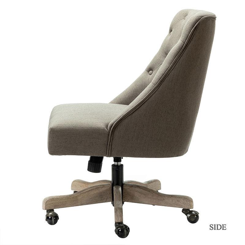 Estelle Upholstered Tufted Office Chair - Ergonomic Desk Chair with Lumbar Support for Home & Office Workspace | Comfortable Computer Chair for Long Hours Sitting