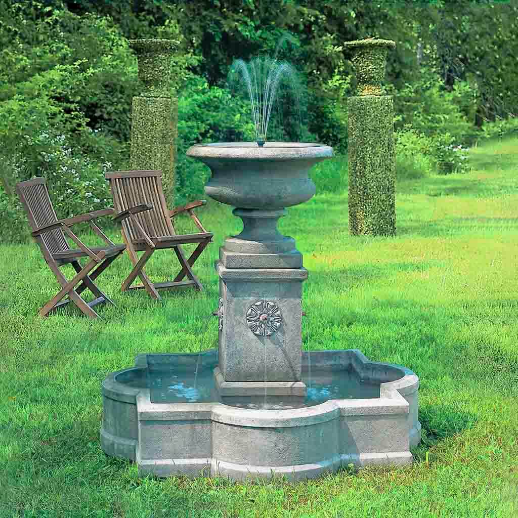 Campania International Palazzo Urn Fountain - Classic Outdoor Garden Water Fountain for Patio, Yard & Landscape Decor | Perfect for Mediterranean & Italian Style Gardens