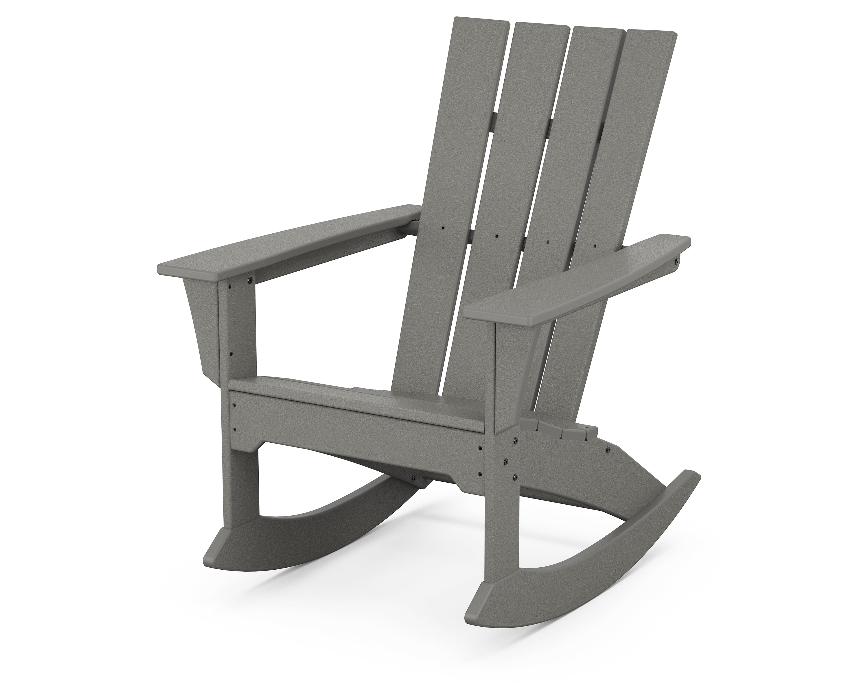 POLYWOOD Quattro Adirondack Rocking Chair - All-Weather Outdoor Rocking Chair for Patio, Garden & Poolside - Durable HDPE Material - Comfortable & Stylish Design