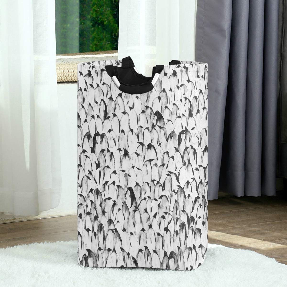 Visesunny Large Collapsible Laundry Hamper - Foldable Waterproof Oxford Fabric Laundry Basket with Handles for Dirty Clothes, Portable Washing Bin & Laundry Tote Bag | Perfect for Home, Dorm, Travel & Camping