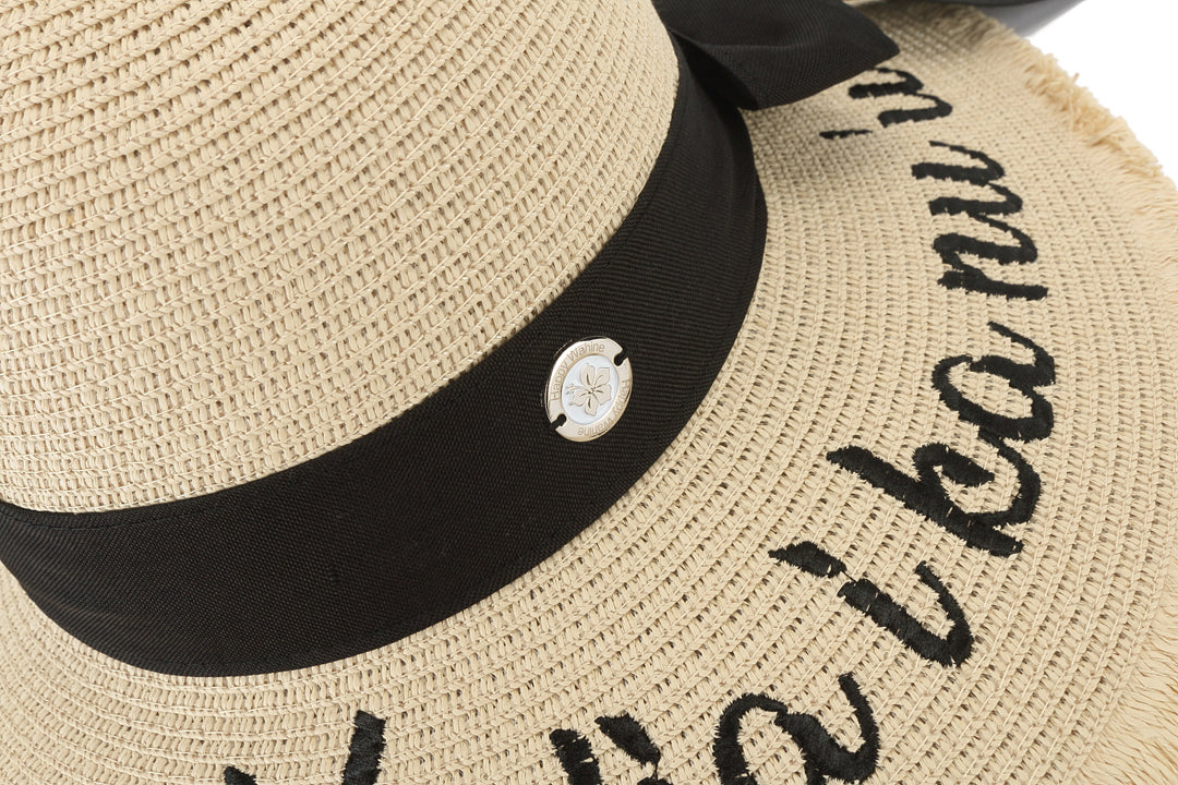 Gardenia Kūlia i ka Nu'u Beige Hat - Stylish Floral Design for Women's Outdoor Activities & Beach Vacations
