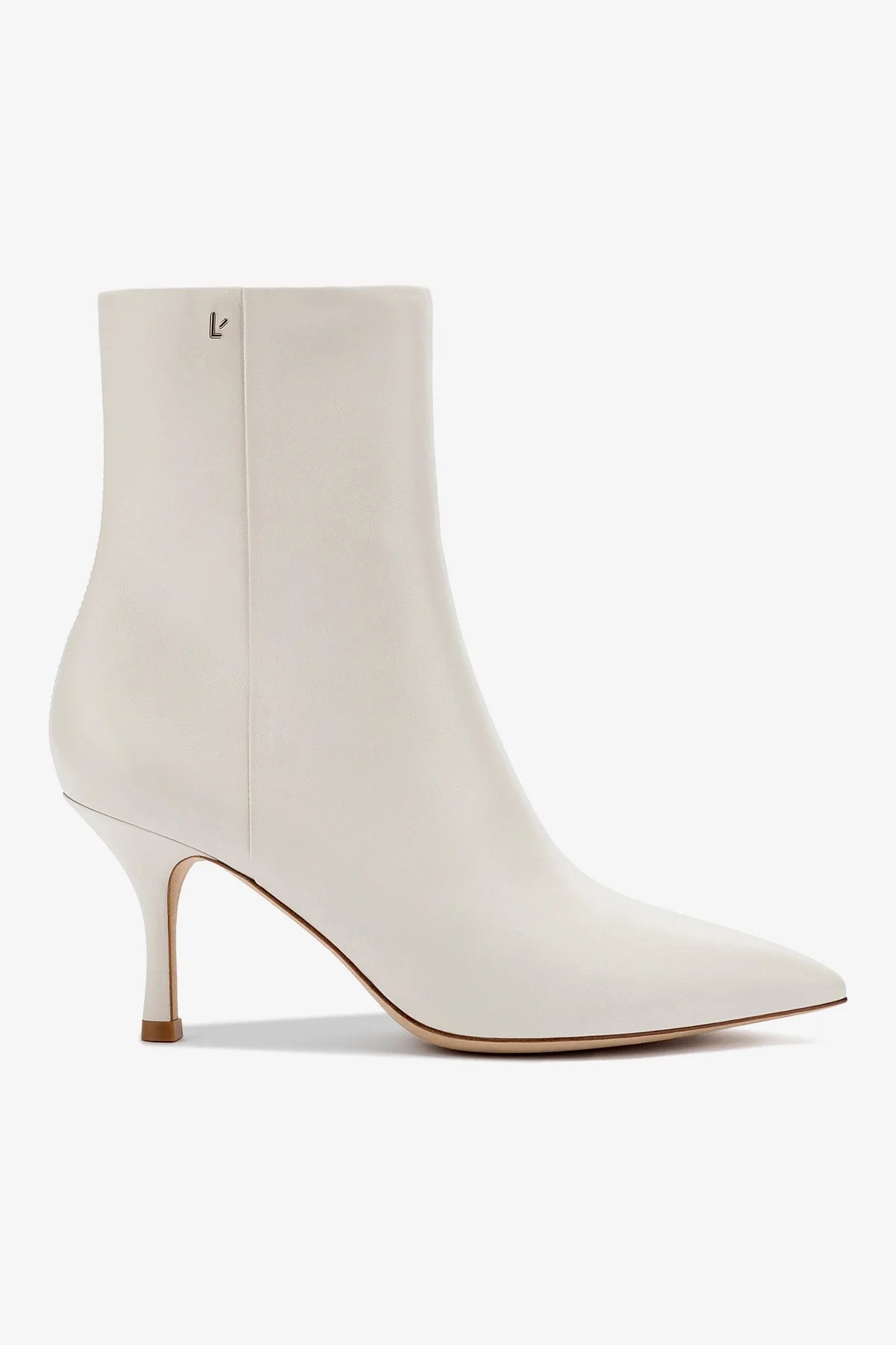 Mini Kate Boot in Ivory Leather - Women's Ankle Boots for Fall & Winter | Comfortable & Stylish for Casual Outings, Work & Date Nights