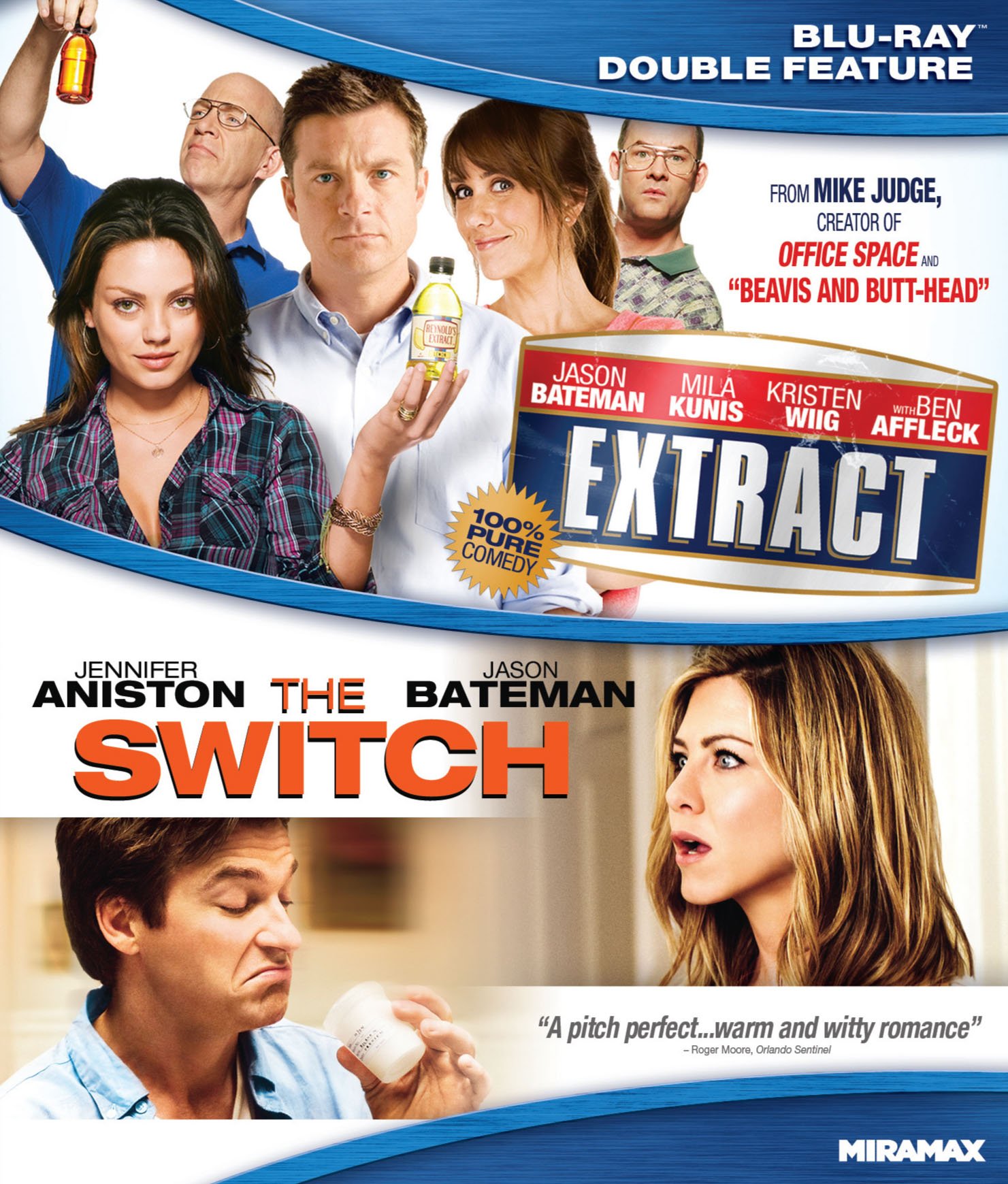 The Switch & Extract Double Feature Blu-ray - Hilarious Comedy Movies for Movie Night & Family Entertainment