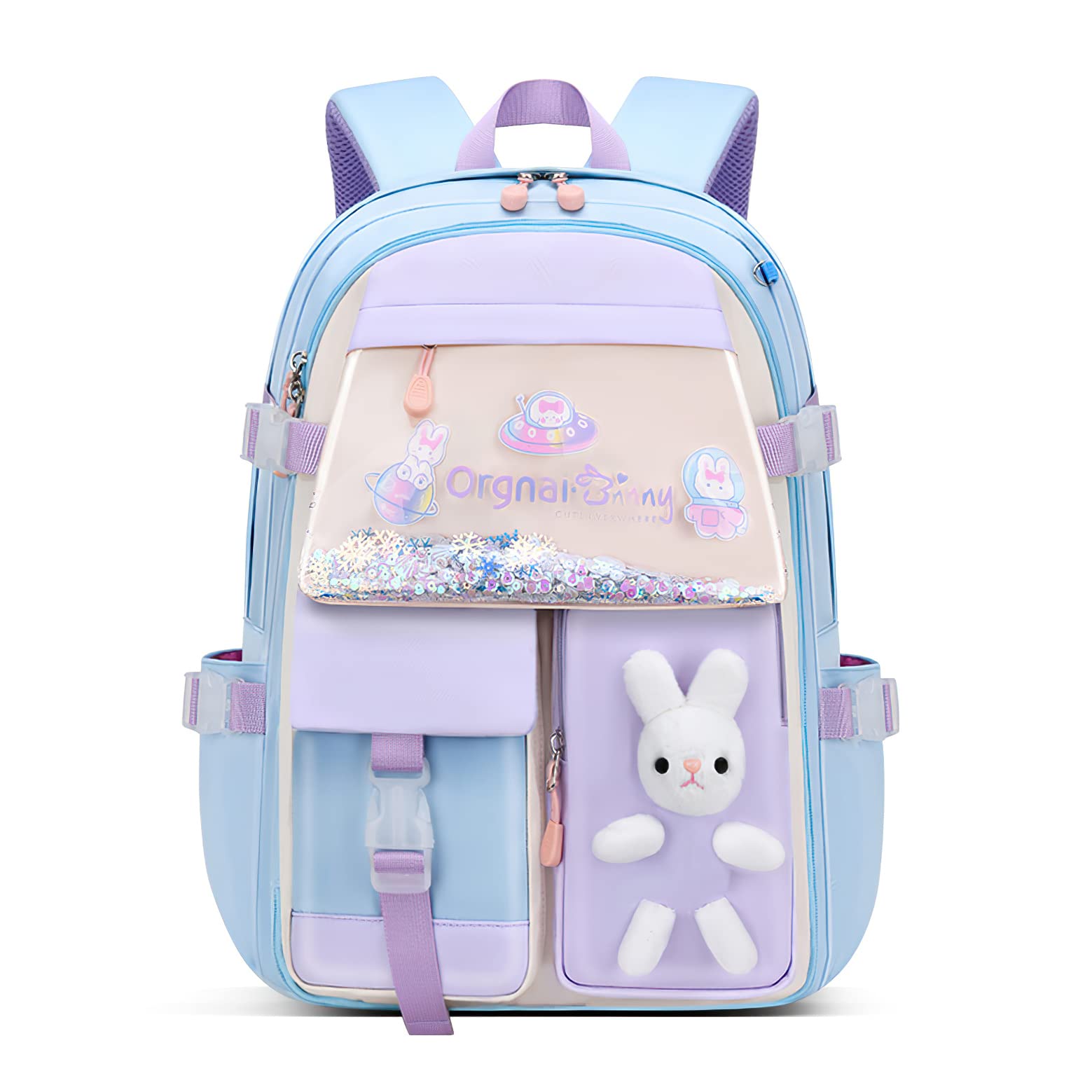 Stylish Water-Resistant Blue Small Backpack for Women, Men, Boys & Girls - Durable School & College Bookbag for Students - Perfect for Travel, Hiking, Commuting & Daily Use