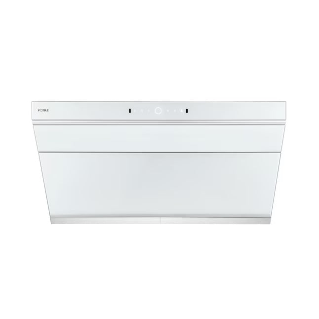 Fotile JQG9006 W 36-Inch 1000 CFM Wall Mount Range Hood with Motion & Touch Control - White Schott Glass for Modern Kitchen Ventilation | Perfect for Gas Stoves, Cooking, Smoke Removal