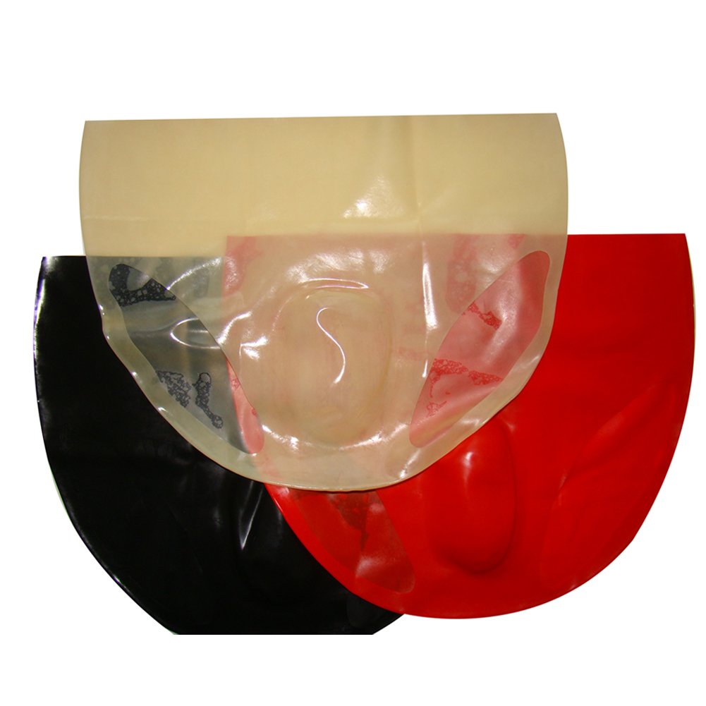 **Men's Latex Briefs with Pouch - Stretchy Rubber Underwear for Comfort & Support - Perfect for Fetish, Cosplay & Sensual Wear**