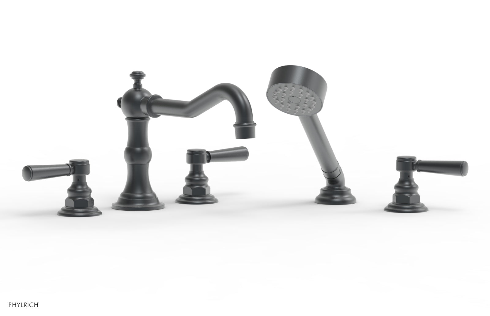 HENRI Deck Mounted Bathtub Faucet Set with Hand Shower and Lever Handles - 161 49 Series | Perfect for Modern Bathroom Renovations & Spa-Like Shower Experience