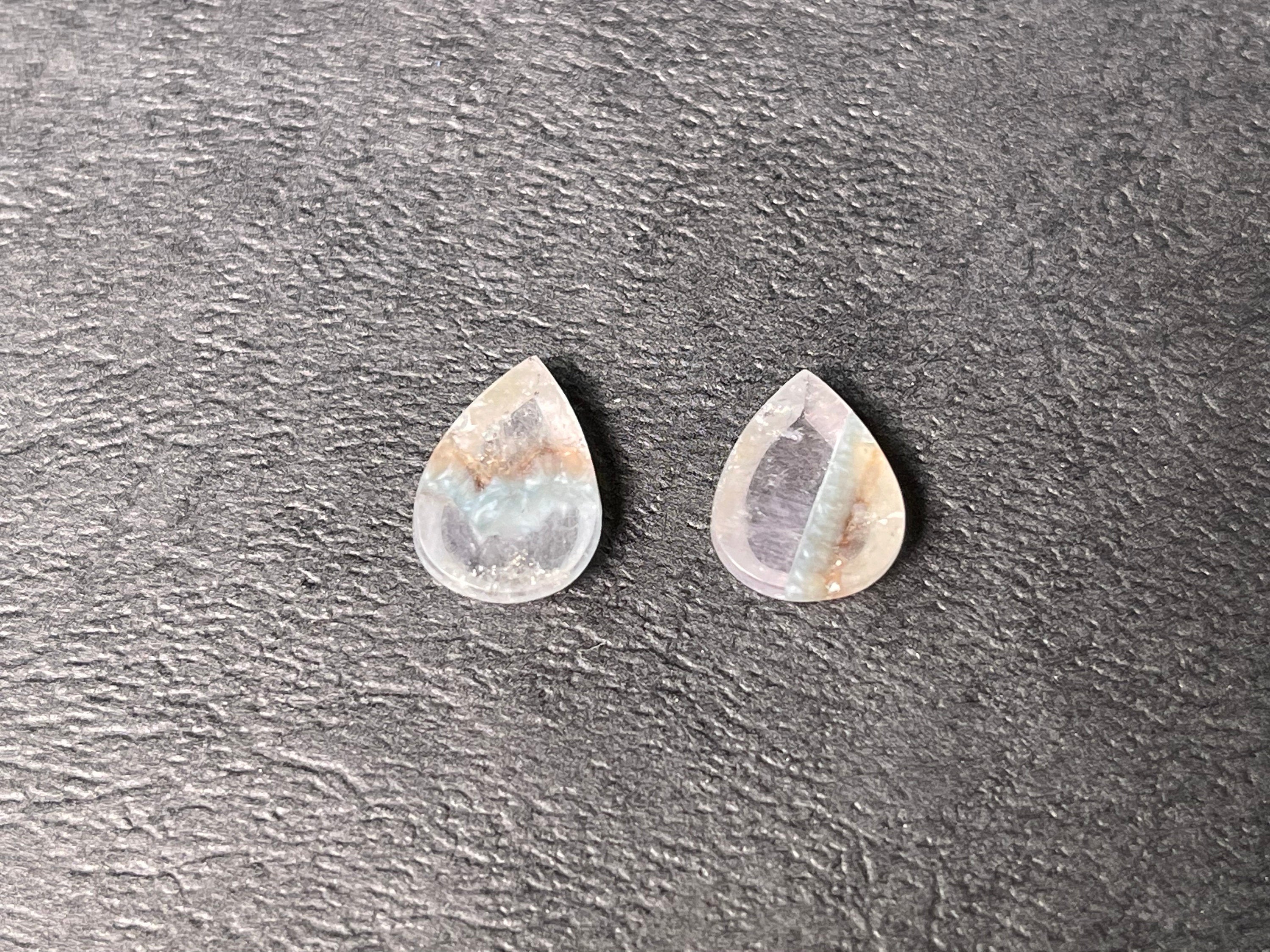 GILALITE Cabochons | Medusa Paraiba Quartz Striped Teardrop Gemstones for Jewelry Making (43822) – Perfect for Necklaces, Earrings & DIY Craft Projects