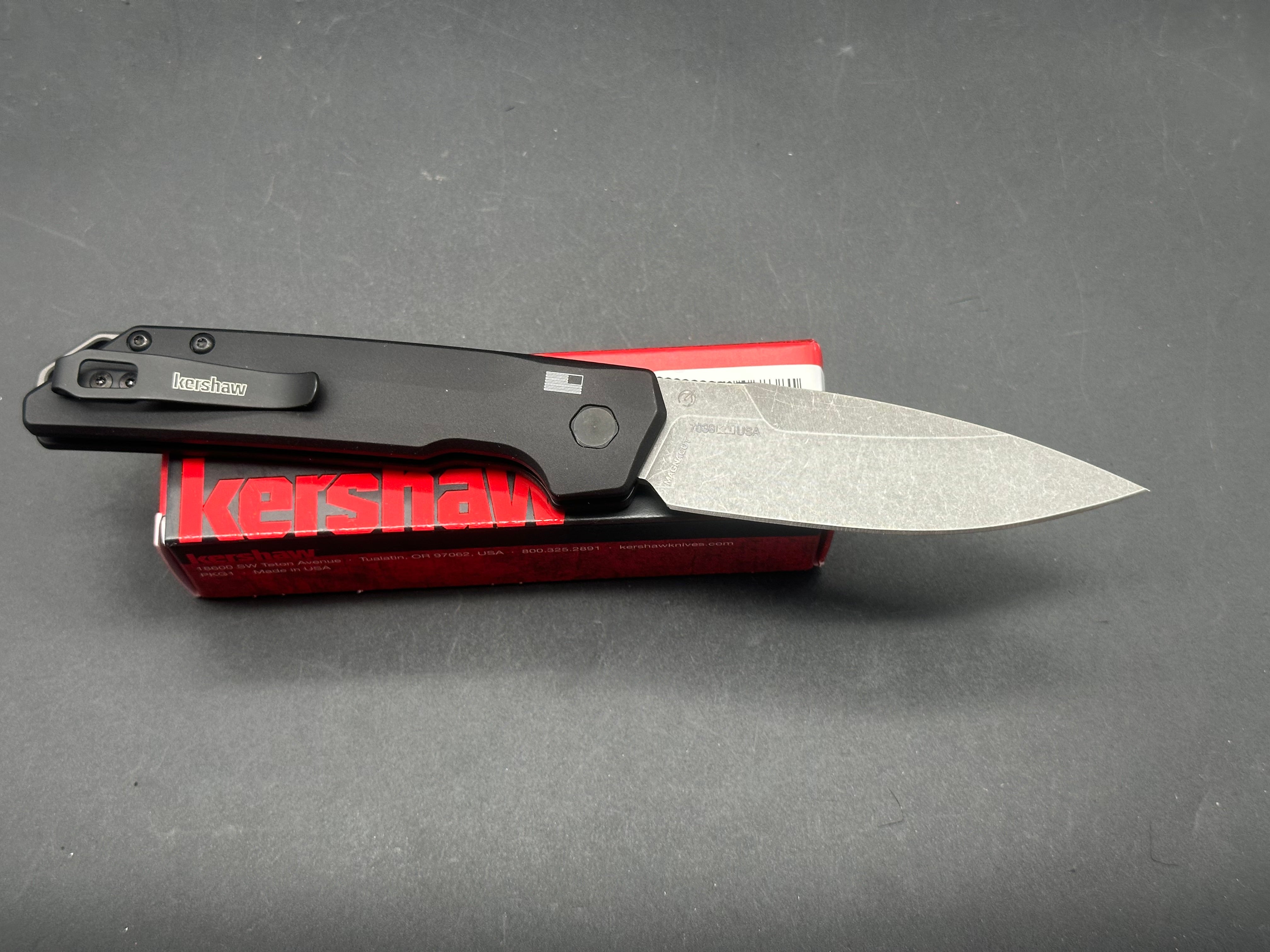 Kershaw LAUNCH IRIDIUM Automatic Knife - Premium EDC Pocket Knife for Outdoor, Camping & Everyday Carry (EDC) - Razor Sharp Blade & Durable Aluminum Handle