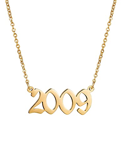 Year Necklace Gold-2009