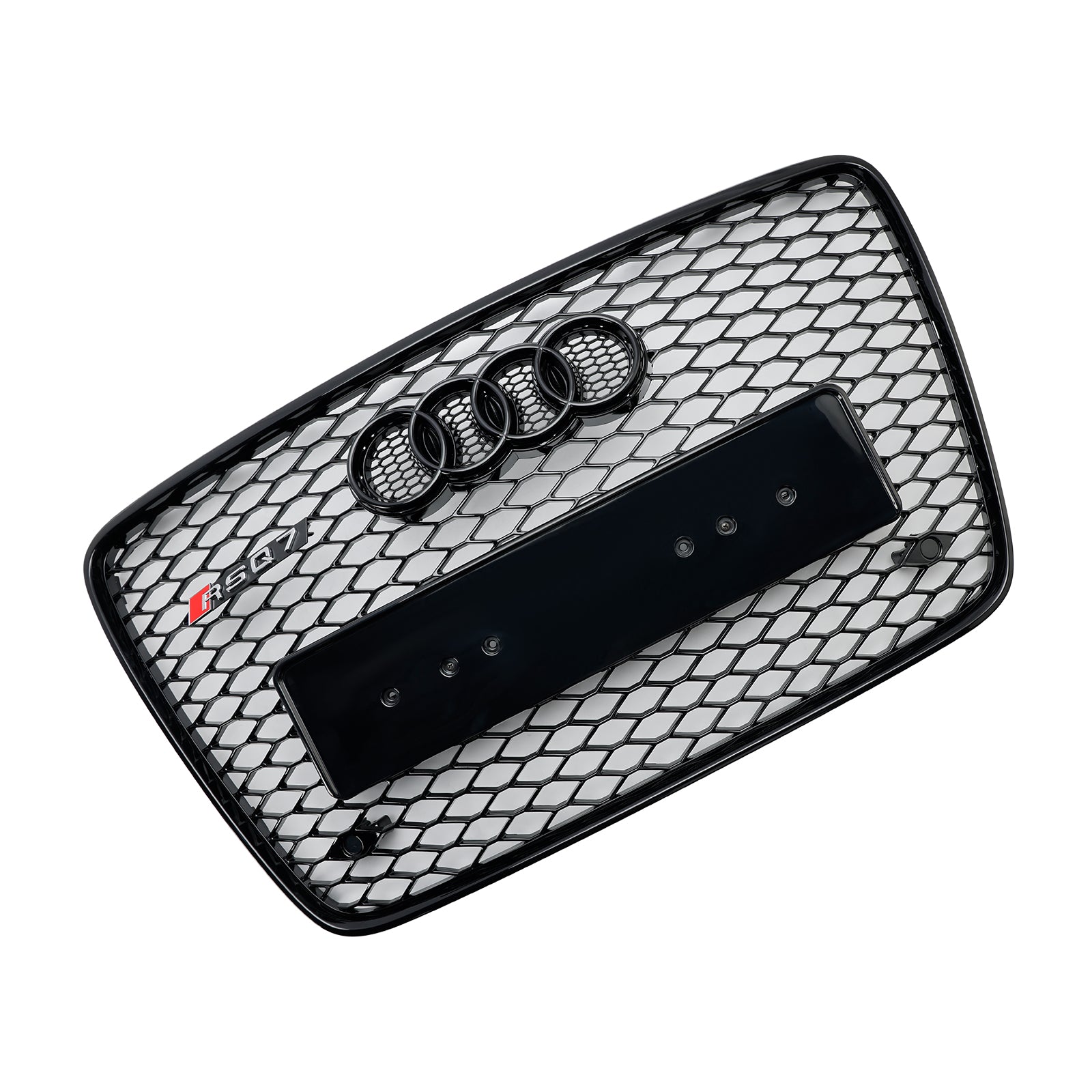 05-15 Audi Q7 SQ7 Gloss Black Front Bumper Radiator Vent Mesh Grille - Replacement Grille for Enhanced Style & Airflow - Perfect for Car Upgrades & Customization