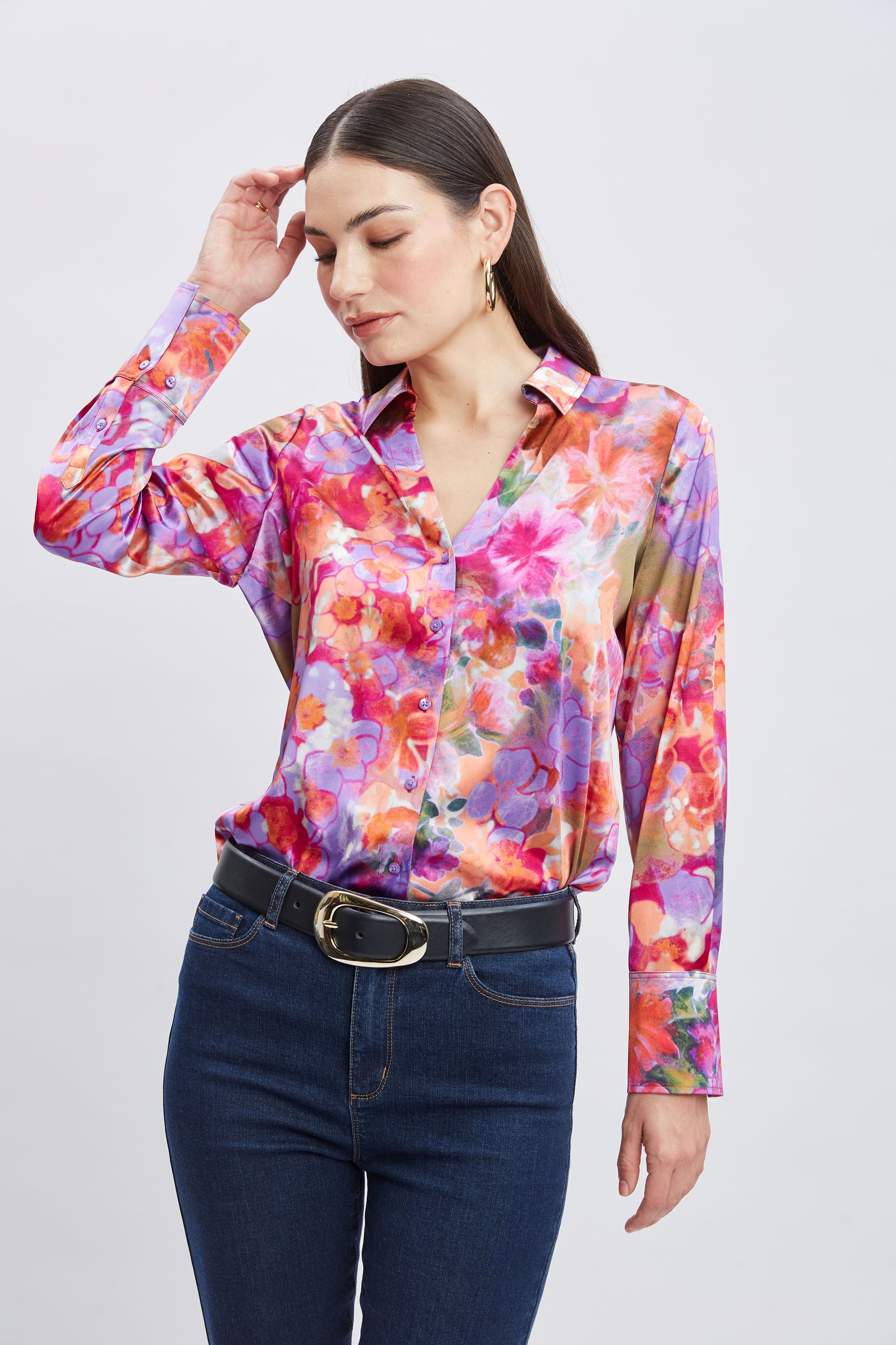 Premium Silk Bloomsbury Button Down Shirt for Men & Women | Elegant Dress Shirt for Office, Date Night & Formal Occasions